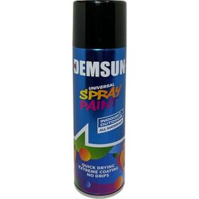 Badem10 RAL9005 200 ml Demsun Akrilik Efektli Parlak Siyah Sprey Boya