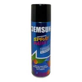 Badem10 RAL9005 200 ml Demsun Akrilik Efektli Parlak Siyah Sprey Boya