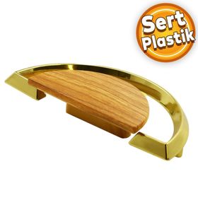 Badem10 Regnum Çekmece Dolap Kapak Plastik Ceviz Gold Kulp