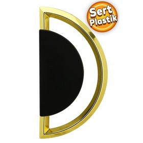 Badem10 Regnum Çekmece Dolap Kapak Plastik Mat Siyah Gold Kulp