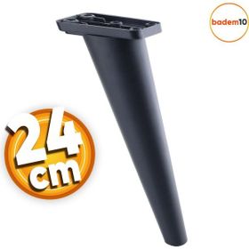 Badem10 Regnum Lüks 24 cm Siyah Baza Mobilya Kanepe Sehpa Tv Ünitesi Koltuk Ayağı
