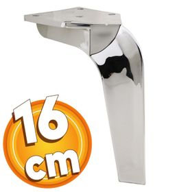 Badem10 Repla Lüks 16 cm Parlak Krom Baza Mobilya Kanepe Sehpa TV Ünitesi Koltuk Ayağı