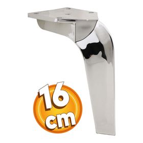 Badem10 Repla Lüks 16 cm Parlak Krom Baza Mobilya Kanepe Sehpa TV Ünitesi Koltuk Ayağı