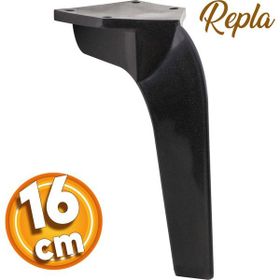 Badem10 Repla Lüks 16 cm Siyah Baza Mobilya Kanepe Sehpa TV Ünitesi Koltuk Ayağı
