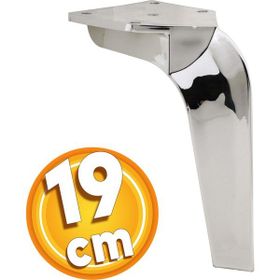 Badem10 Repla Lüks 19 cm Parlak Krom Baza Mobilya Kanepe Sehpa TV Ünitesi Koltuk Ayağı