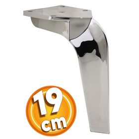 Badem10 Repla Lüks 19 cm Parlak Krom Baza Mobilya Kanepe Sehpa TV Ünitesi Koltuk Ayağı