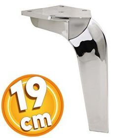 Badem10 Repla Lüks 19 cm Parlak Krom Baza Mobilya Kanepe Sehpa TV Ünitesi Koltuk Ayağı