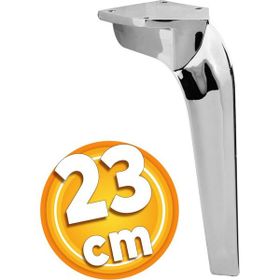 Badem10 Repla Lüks 23 cm Parlak Krom Baza Mobilya Kanepe Sehpa TV Ünitesi Koltuk Ayağı