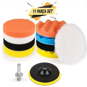 Badem10 Rodex 115 mm 11 Parça Pasta Cila Polisaj Süngeri Pedi Seti