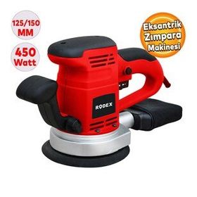 Badem10 Rodex RDX377 Elektrikli Eksantrik 450W 125 mm Zımpara Makinesi