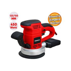 Badem10 Rodex RDX377 Elektrikli Eksantrik 450W 125 mm Zımpara Makinesi