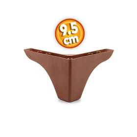 Badem10 Rose Lüks 9.5 cm Kahverengi Ahşap Desenli Baza Mobilya Kanepe Sehpa TV Ünitesi Koltuk Ayağı