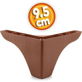 Badem10 Rose Lüks 9.5 cm Kahverengi Ahşap Desenli Baza Mobilya Kanepe Sehpa TV Ünitesi Koltuk Ayağı
