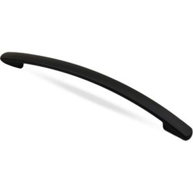 Badem10 Samuray Çekmece Dolap 128 mm Mat Siyah Metal Kapak Kulbu