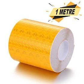 Badem10 Sarı 1 m Reflektörlü Reflektif Fosforlu Şerit Bant
