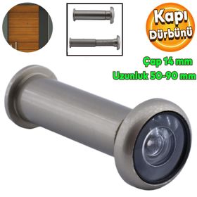Badem10 Saten 50-90 mm Ayarlanabilir Çap 14 mm Kapı Dürbünü Çelik Kapı