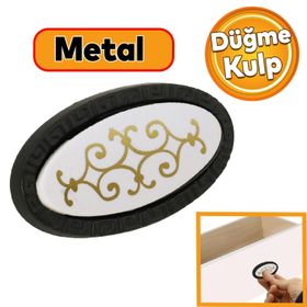 Badem10 Seçil Metal Krom Düğme Çekmece Dolap Kapak Kulbu