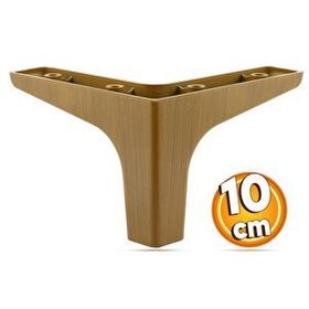 Badem10 Sedef Ahşap Desenli Koyu Ceviz Renk 10 cm Mobilya Kanepe Sehpa TV Ünitesi Baza Koltuk Ayağı