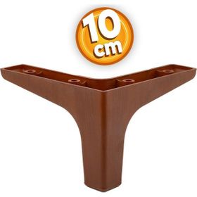Badem10 Sedef Lüks 10 cm Ahşap Desenli Kahverengi Baza Mobilya Kanepe Sehpa TV Ünitesi Koltuk Ayağı