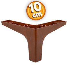 Badem10 Sedef Lüks 10 cm Ahşap Desenli Kahverengi Baza Mobilya Kanepe Sehpa TV Ünitesi Koltuk Ayağı