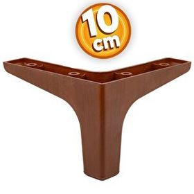 Badem10 Sedef Lüks 10 cm Ahşap Desenli Kahverengi Baza Mobilya Kanepe Sehpa TV Ünitesi Koltuk Ayağı