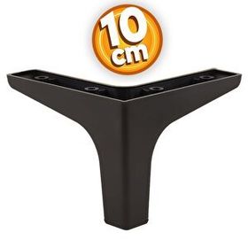 Badem10 Sedef Lüks 10 cm Siyah Baza Mobilya Kanepe Sehpa TV Ünitesi Koltuk Ayağı