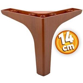 Badem10 Sedef Lüks 14 cm Ahşap Desenli Kahverengi Baza Mobilya Kanepe Sehpa TV Ünitesi Koltuk Ayağı