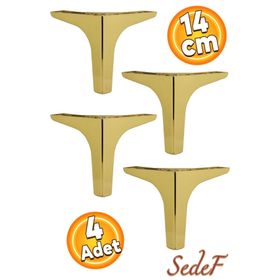 Badem10 Sedef Lüks 14 cm Gold 4 Adet Mobilya Kanepe Sehpa TV Ünitesi Koltuk Ayağı