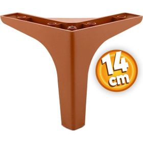 Badem10 Sedef Lüks 14 cm Kahverengi 4 Adet Mobilya Kanepe Sehpa TV Ünitesi Koltuk Ayağı