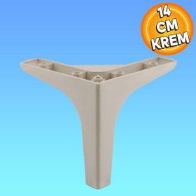 Badem10 Sedef Lüks 14 cm Krem Baza Mobilya Kanepe Sehpa TV Ünitesi Koltuk Ayağı
