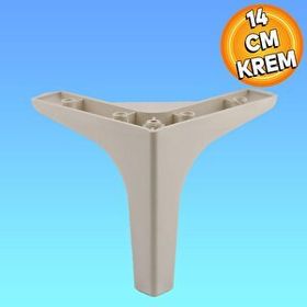 Badem10 Sedef Lüks 14 cm Krem Baza Mobilya Kanepe Sehpa TV Ünitesi Koltuk Ayağı
