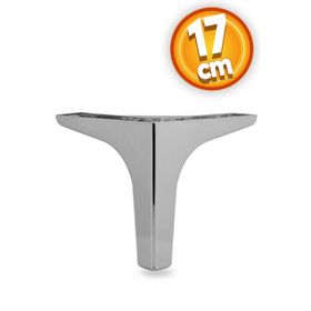 Badem10 Sedef Lüks 17 cm Parlak Krom Baza Mobilya Kanepe Sehpa TV Ünitesi Koltuk Ayağı