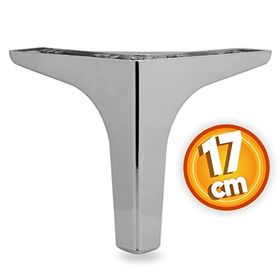 Badem10 Sedef Lüks 17 cm Parlak Krom Baza Mobilya Kanepe Sehpa TV Ünitesi Koltuk Ayağı