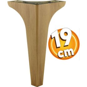 Badem10 Sedef Lüks 19 cm Ahşap Desenli Kahverengi Baza Mobilya Kanepe Sehpa TV Ünitesi Koltuk Ayağı