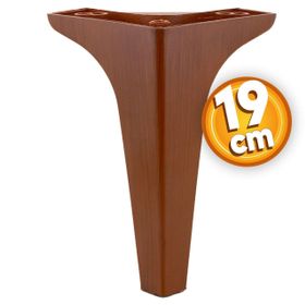 Badem10 Sedef Lüks 19 cm Ahşap Desenli Kahverengi Baza Mobilya Kanepe Sehpa TV Ünitesi Koltuk Ayağı