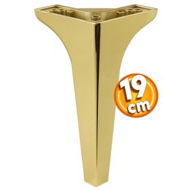 Badem10 Sedef Lüks 19 cm Altın Gold Baza Mobilya Kanepe Sehpa TV Ünitesi Koltuk Ayağı