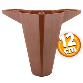 Badem10 Sedir Lüks 12 cm Ahşap Desenli Kahverengi Baza Mobilya Kanepe Sehpa TV Ünitesi Koltuk Ayağı