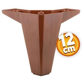 Badem10 Sedir Lüks 12 cm Ahşap Desenli Kahverengi Baza Mobilya Kanepe Sehpa TV Ünitesi Koltuk Ayağı
