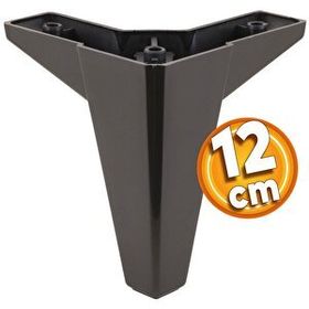 Badem10 Sedir Lüks 12 cm Siyah Baza Mobilya Kanepe Sehpa TV Ünitesi Koltuk Ayağı