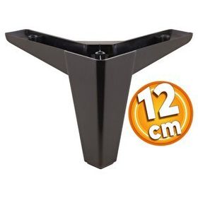 Badem10 Sedir Lüks 12 cm Siyah Baza Mobilya Kanepe Sehpa TV Ünitesi Koltuk Ayağı