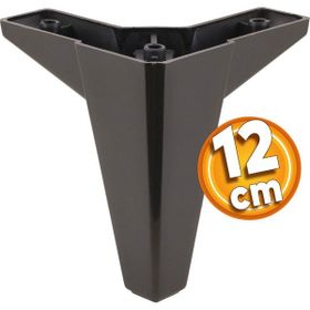 Badem10 Sedir Lüks 12 cm Siyah Baza Mobilya Kanepe Sehpa TV Ünitesi Koltuk Ayağı