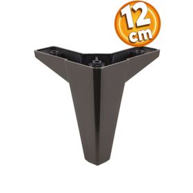 Badem10 Sedir Lüks 12 cm Siyah Baza Mobilya Kanepe Sehpa TV Ünitesi Koltuk Ayağı