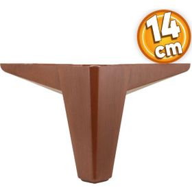 Badem10 Sedir Lüks 14 cm Ahşap Desenli Kahverengi Baza Mobilya Kanepe Sehpa TV Ünitesi Koltuk Ayağı