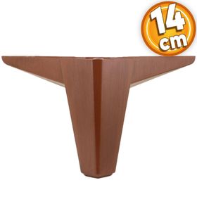 Badem10 Sedir Lüks 14 cm Ahşap Desenli Kahverengi Baza Mobilya Kanepe Sehpa TV Ünitesi Koltuk Ayağı
