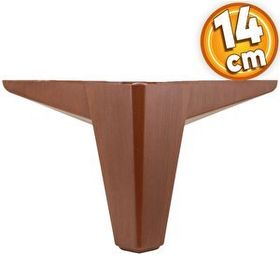 Badem10 Sedir Lüks 14 cm Ahşap Desenli Kahverengi Baza Mobilya Kanepe Sehpa TV Ünitesi Koltuk Ayağı