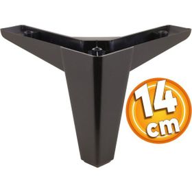 Badem10 Sedir Lüks 14 cm Siyah Baza Mobilya Kanepe Sehpa TV Ünitesi Koltuk Ayağı