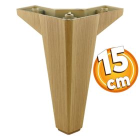 Badem10 Sedir Lüks 15 cm Ahşap Desenli Kahverengi Baza Mobilya Kanepe Sehpa TV Ünitesi Koltuk Ayağı