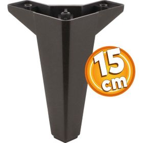 Badem10 Sedir Lüks 15 cm Siyah Baza Mobilya Kanepe Sehpa TV Ünitesi Koltuk Ayağı