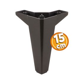 Badem10 Sedir Lüks 15 cm Siyah Baza Mobilya Kanepe Sehpa TV Ünitesi Koltuk Ayağı