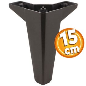 Badem10 Sedir Lüks 15 cm Siyah Baza Mobilya Kanepe Sehpa TV Ünitesi Koltuk Ayağı
